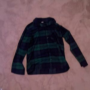 Old navy,large,dark green plaid